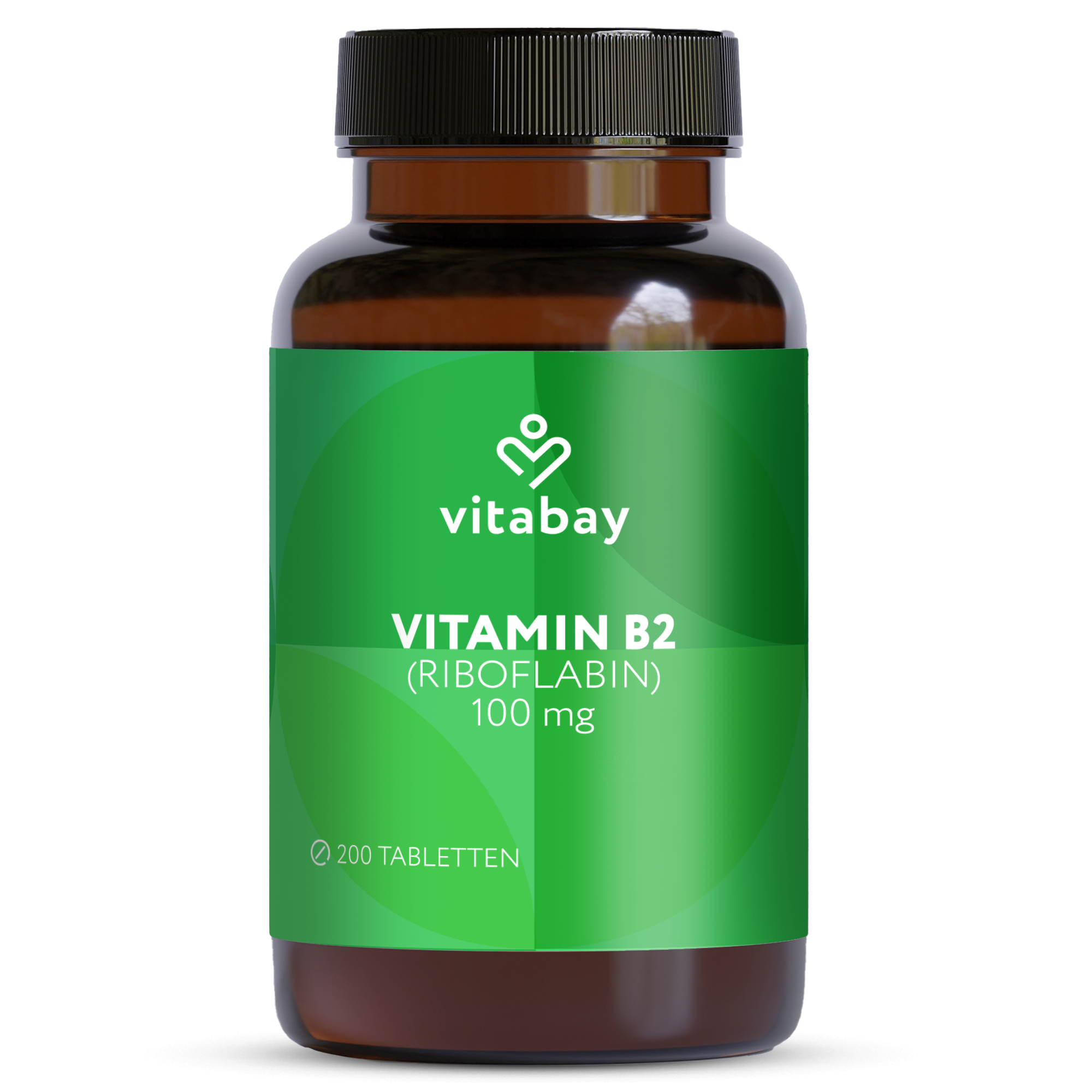 Vitamin B2 Riboflavin 100 mg  - 200 vegane Tabletten